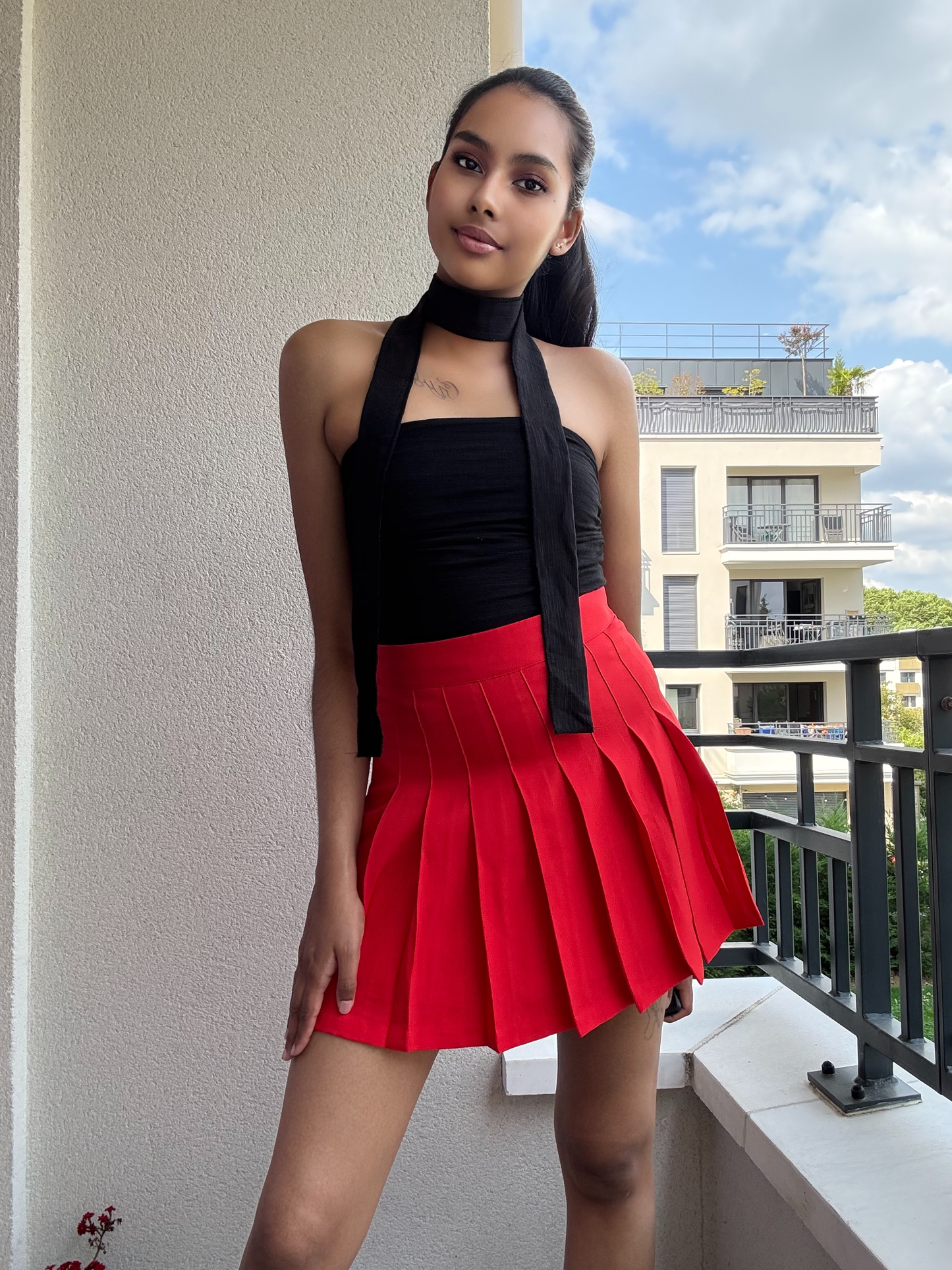 Jupe-short plissée