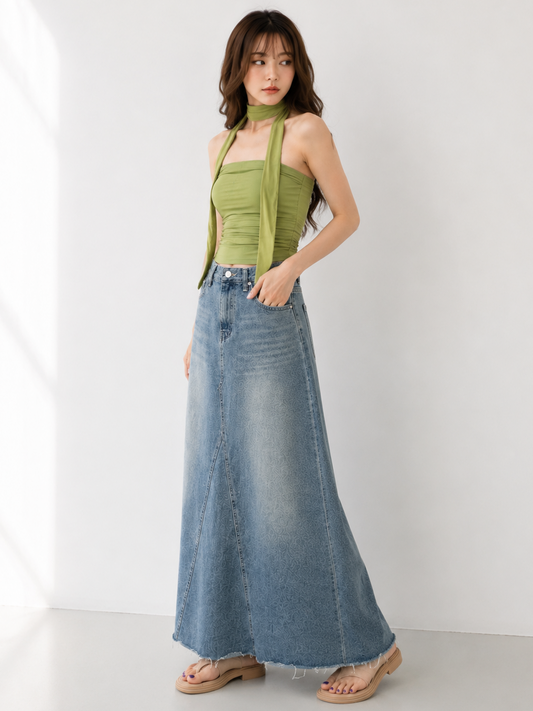 Céleste Light Denim Skirt