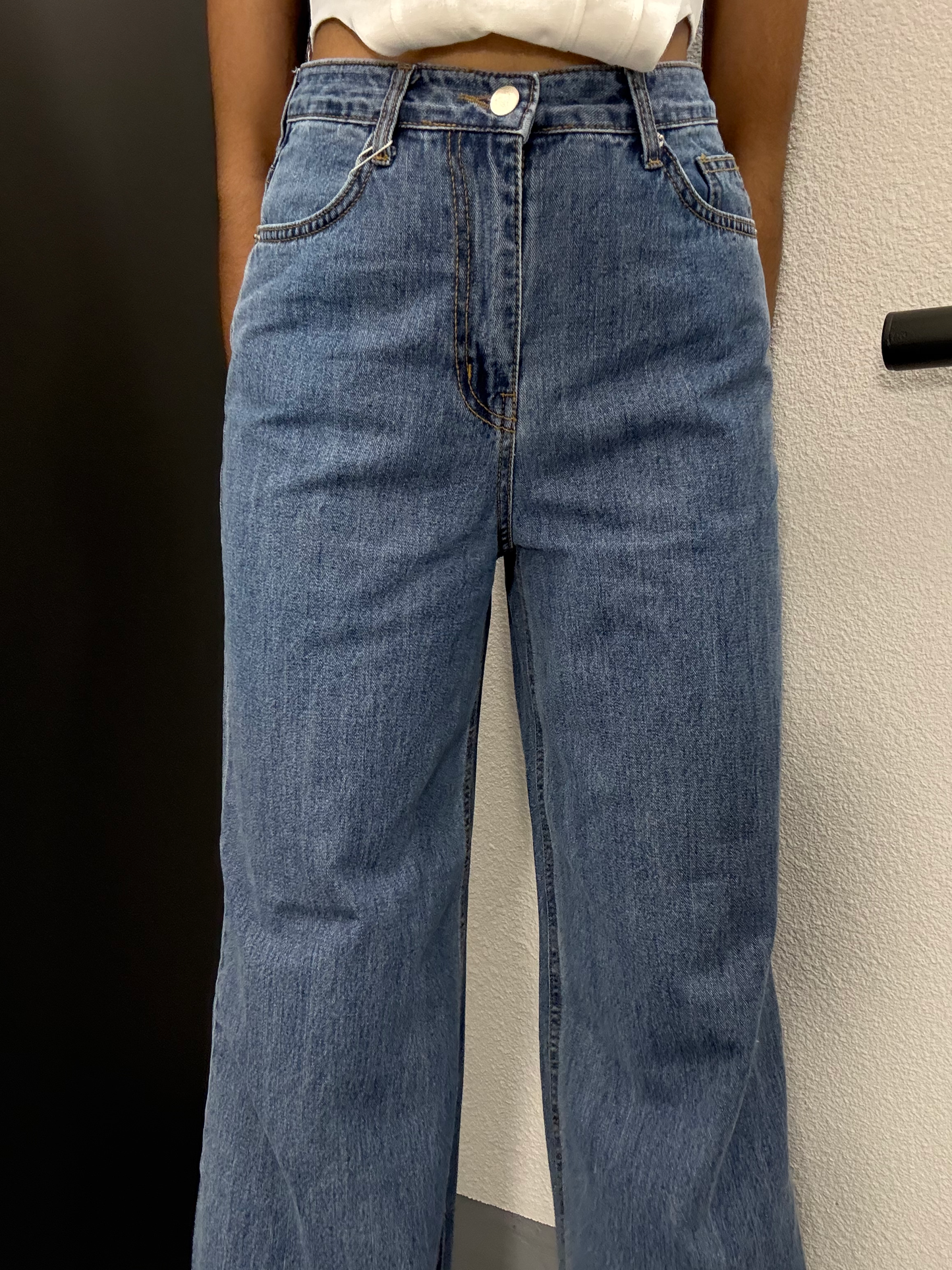 Pantalon en jean ample et large