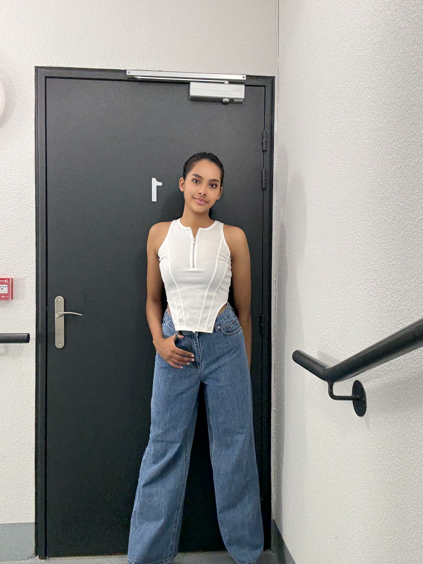 Pantalon en jean ample et large