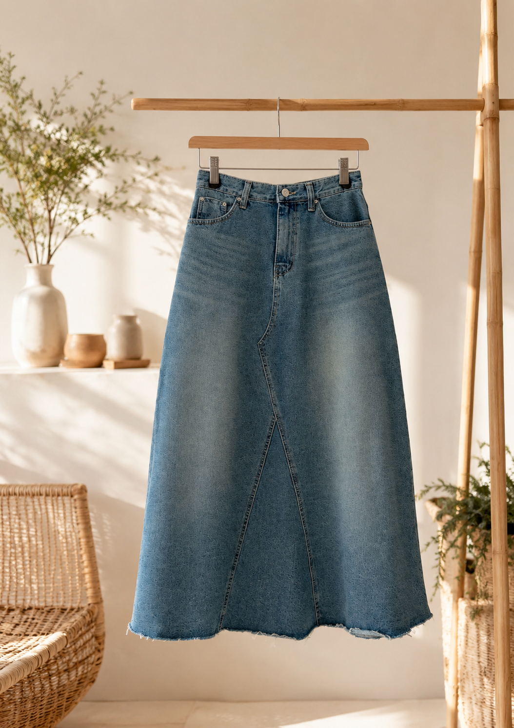 Céleste Light Denim Skirt